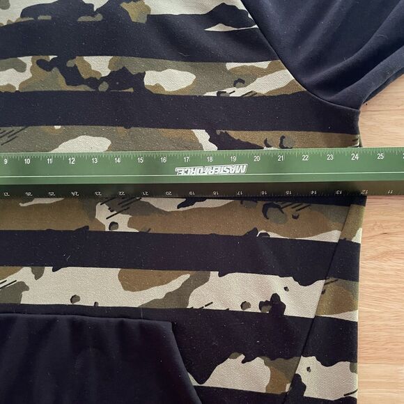 Nike Hoodie Dri-FIT Pullover Striped Camo Sweatshirt Athleasure Athletic XL - Picture 3 of 7